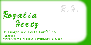 rozalia hertz business card